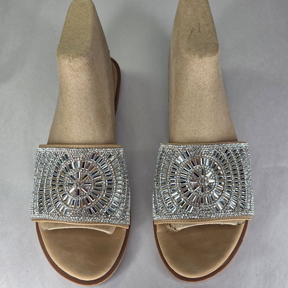 Bebe Women's Pave Rhinestone Slide Sandal